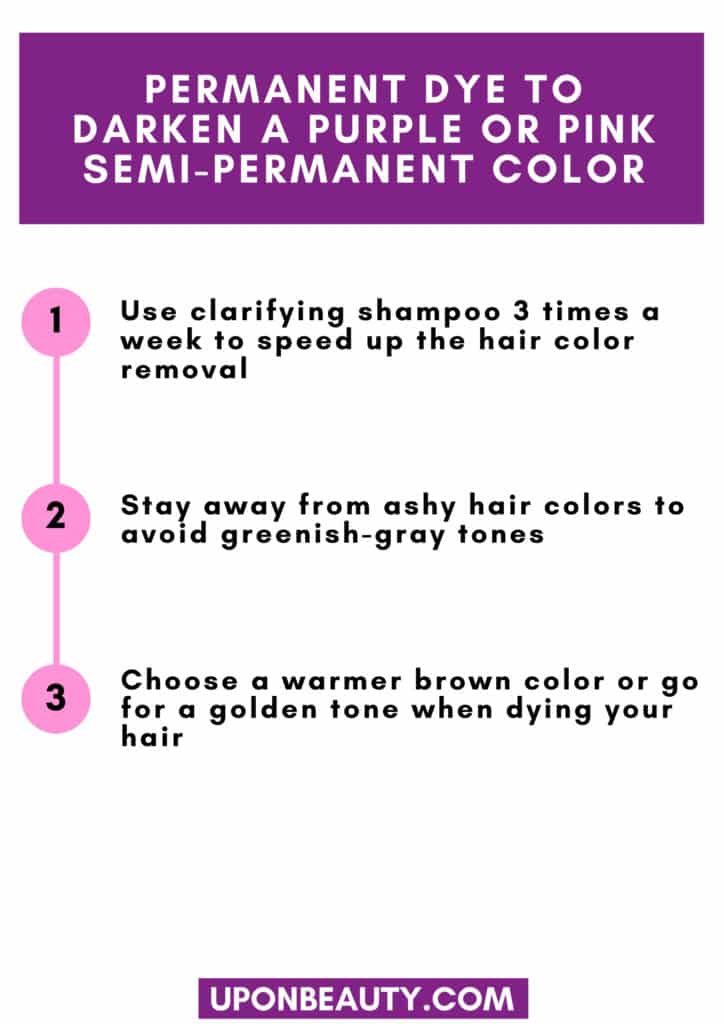 can you put permanent dye over semi permanent to darken purple or pink semi-permanent color
