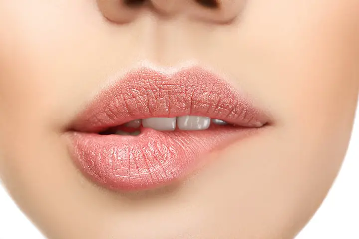 Don't rub your lips together or bite them to make lipstick last all day