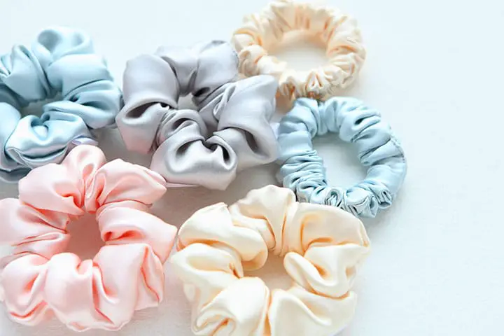 Scrunchies come in different sizes to accommodate your hair needs