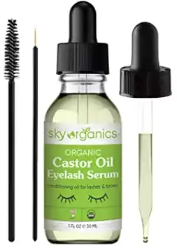 Organic Castor Oil Eyelash Serum by Sky Organics