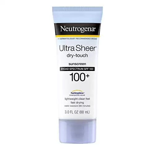 Neutrogena’s Ultra-Sheer 100+ broad spectrum sunscreen