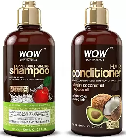 WOW Apple Cider Vinegar Shampoo and Hair Conditioner Set