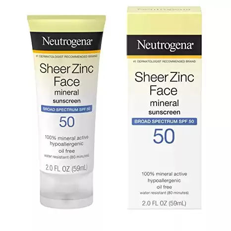 Neutrogena Sheer Zinc Face Mineral Sunscreen